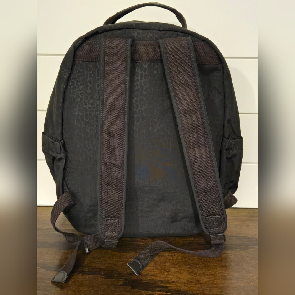 Kipling Black Leopard Fullsize Backpack - Picture 3 of 5